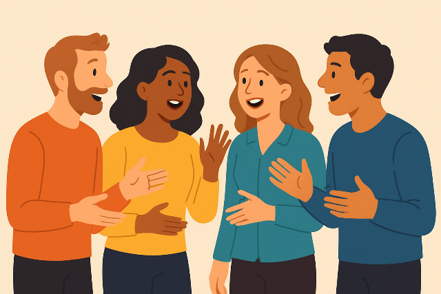 Afbeelding discusserende mensen - chatgpt generated